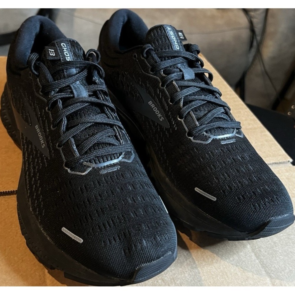 Brooks Ghost 13 Women's Size 10B Triple Black Athletic Running Shoes Sneakers - Picture 4 of 14